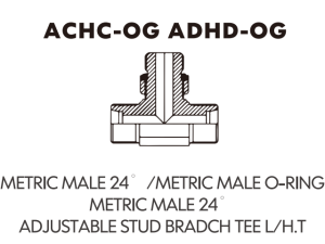 Metric Bite Type Tube Adaptor METRIC MALE 24 /METRIC MALE O-RINGMETRIC MALE 24ADJUSTABLE STUD BRADCH TEE L/H.T