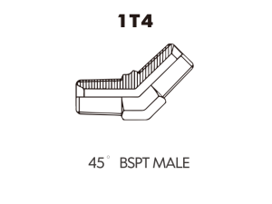 BSP BSPT ADAPTOR 45°BSPT MALE