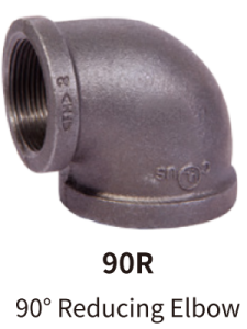 galvanized balck mallebale iron fitting reducing elbow 90