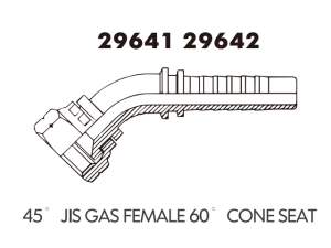 JIS Fitting 45 JIS GAS FEMALE 60 CONE SEAT