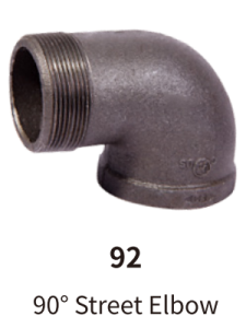 galvanized balck mallebale iron fitting elbow 90 mf