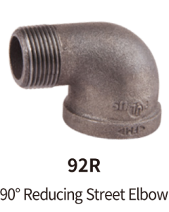 galvanized balck mallebale iron fitting reducing elbow 90 mf
