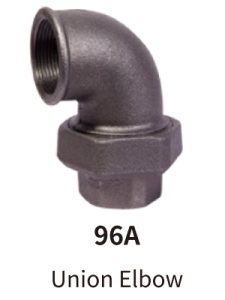 galvanized balck mallebale iron fitting union elbow