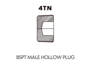 BSP BSPT ADAPTOR BSPT MALE HOLLOW PLUG