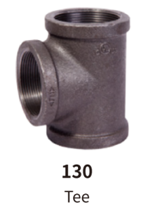 galvanized balck mallebale iron fitting equal tee