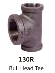 galvanized balck mallebale iron fitting reducing tee