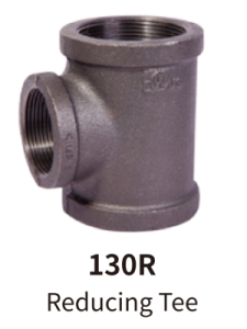 galvanized balck mallebale iron fitting reducing tee