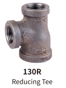 galvanized balck mallebale iron fitting reducing tee