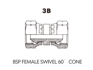 BSP BSPT ADAPTOR BSP FEMALE SWIVEL 60 CONE
