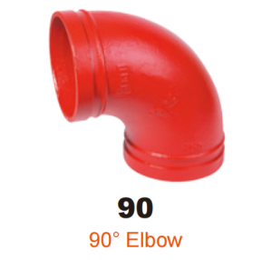 ductile iron grooved fitting 90 elbow