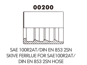 Ferrule for SAE 100 R2AT/EN853 2SN Hose -Skive SAE100R2AT/EN8532SN软管套筒，剥胶