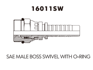 JIC SAE OFRS NPT Fitting SAE MALE BOSS SWIVEL WITH O-RING