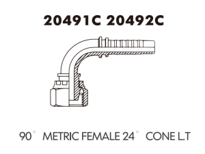 90 metric male 24 cone seal L.T.