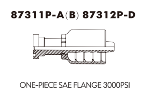 one piece fitting ONE-PIECE SAE FLANGE 300OPSI