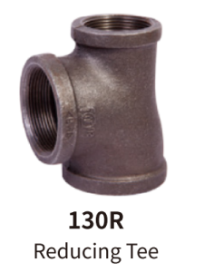 galvanized balck mallebale iron fitting reducing tee