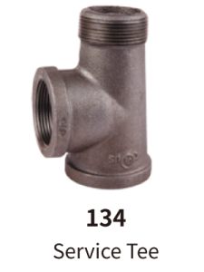 galvanized balck mallebale iron fitting reducing tee