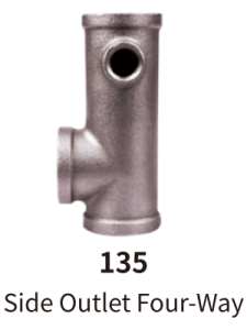 galvanized balck mallebale iron fitting reducing tee