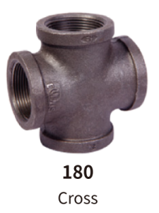 galvanized balck mallebale iron fitting cross