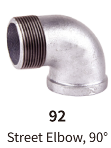 galvanized balck mallebale iron fitting elbow 90 mf