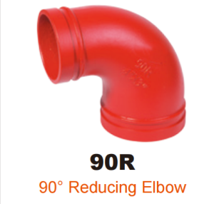 ductile iron grooved fitting 90 reducing elbow