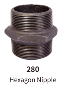 galvanized balck mallebale iron fitting hexagon nipple