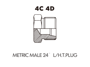 Metric Bite Type Tube Adaptor METRIC MALE 24 L/H.T.PLUG